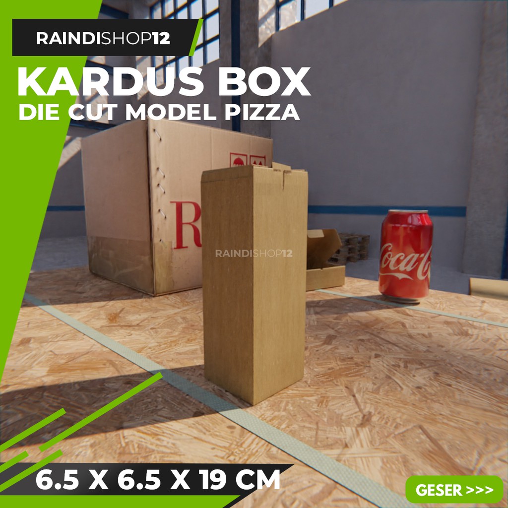 

BOX 6.5 X 6.5 X 19 CM KARDUS DIE CUT PIZZA KEMASAN PACKAGING KADO