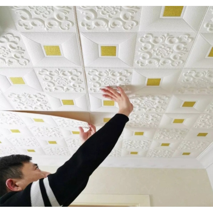 WALLPAPER DINDING BATIK 3D FOAM // 70X70CM TERMURAH !!!-5