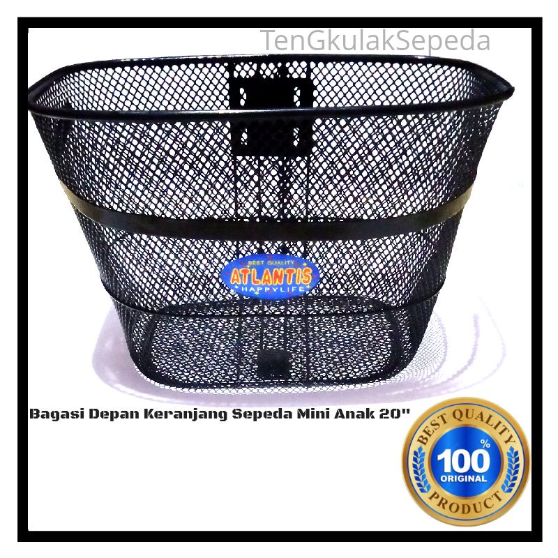 Keranjang-Rak Depan Sepeda Dewasa/Anak Atlantis Model Besi Jaring kawat 20" 24" Mini/MTB/Lipat