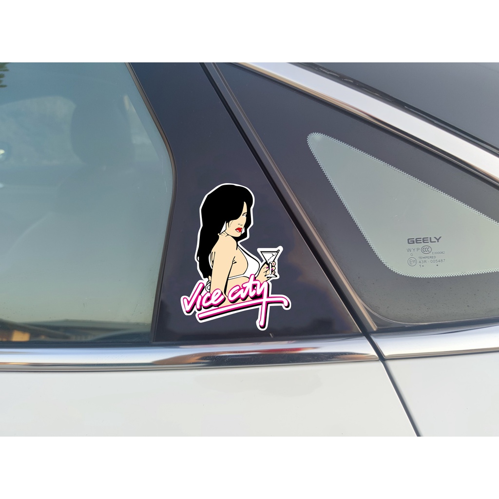 JDM Game Girl Stiker Kecantikan Reflektif Sepeda Motor Stiker Mobil Modifikasi Stiker