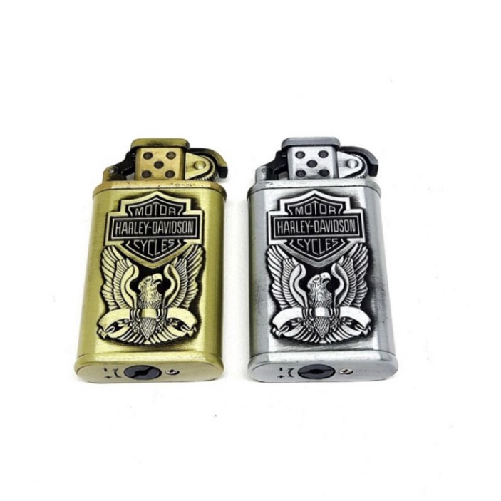 Korek Api Gas Bara Las Biru motiv Harley-Davidson