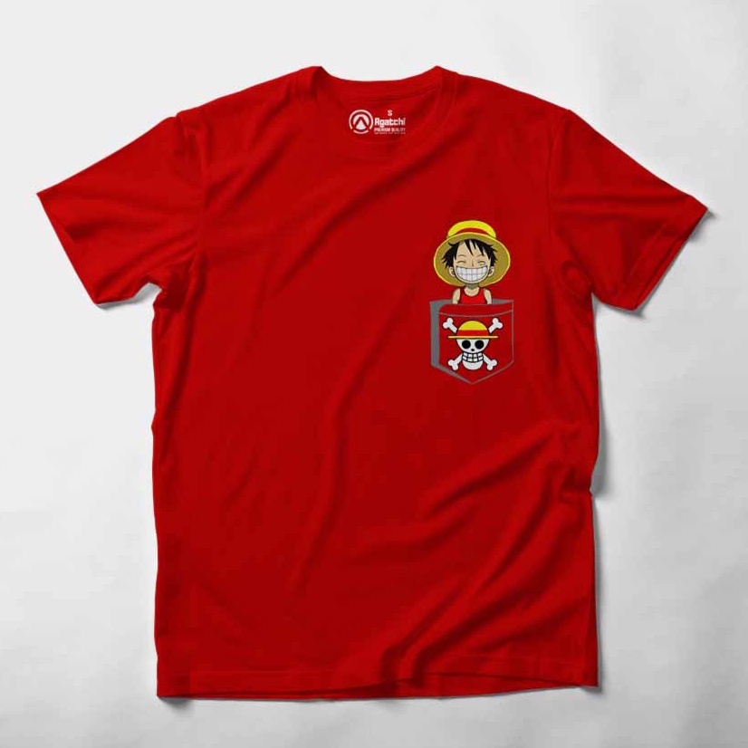 Kaos Atasan Anak Laki Laki Kids T Shirt Anime One Piece Monkey Luffy Cheeky