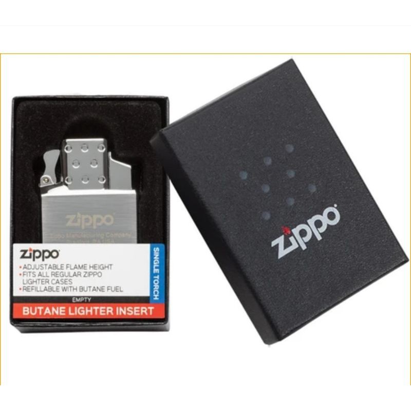 Bundling set Zippo insert butane single torch with Casing Zippo Armore 168 Brushed brass