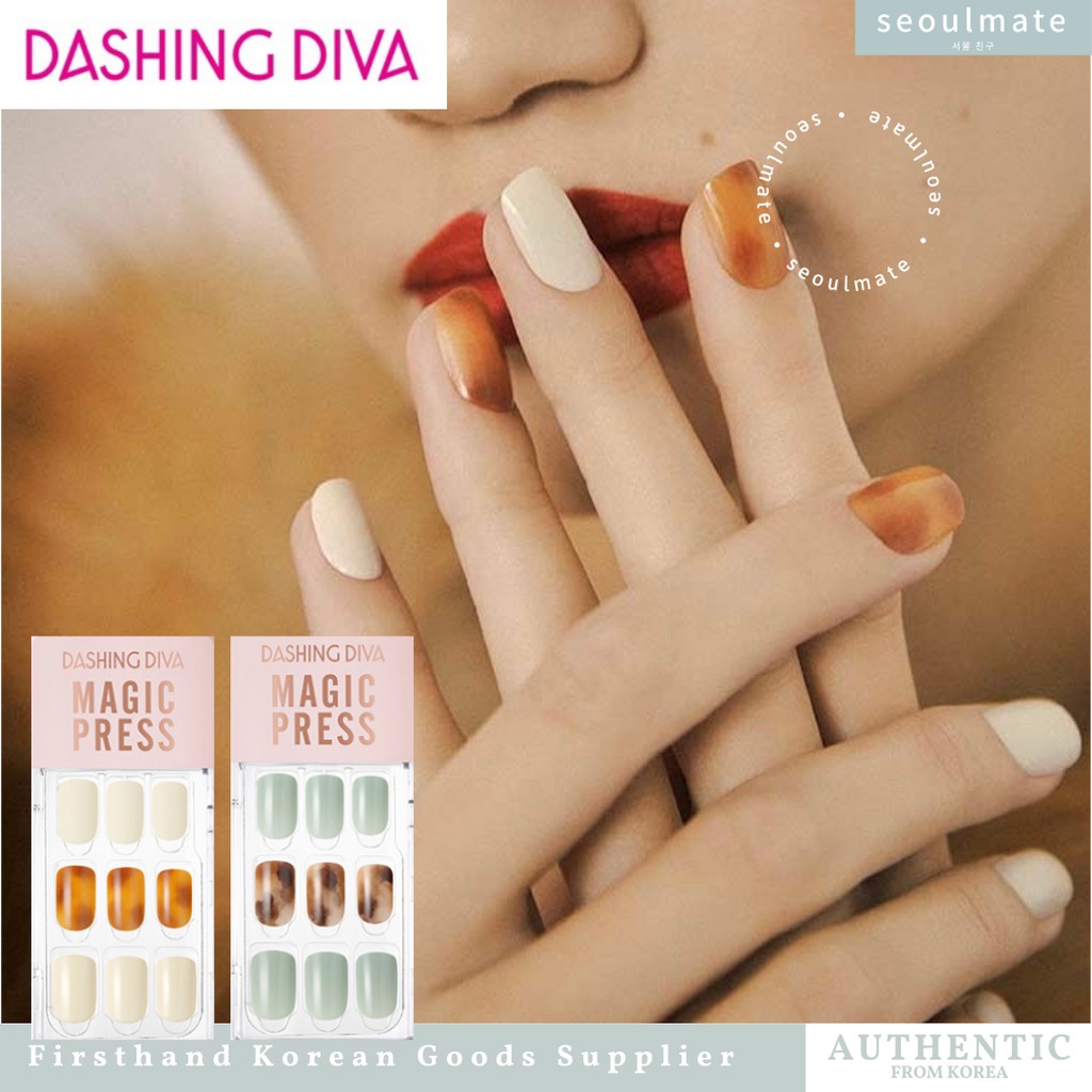 Dashing Diva Amber Marble Premium Collection Magic Press Manicure Fake Nails Kuku Palsu Shopee Indonesia