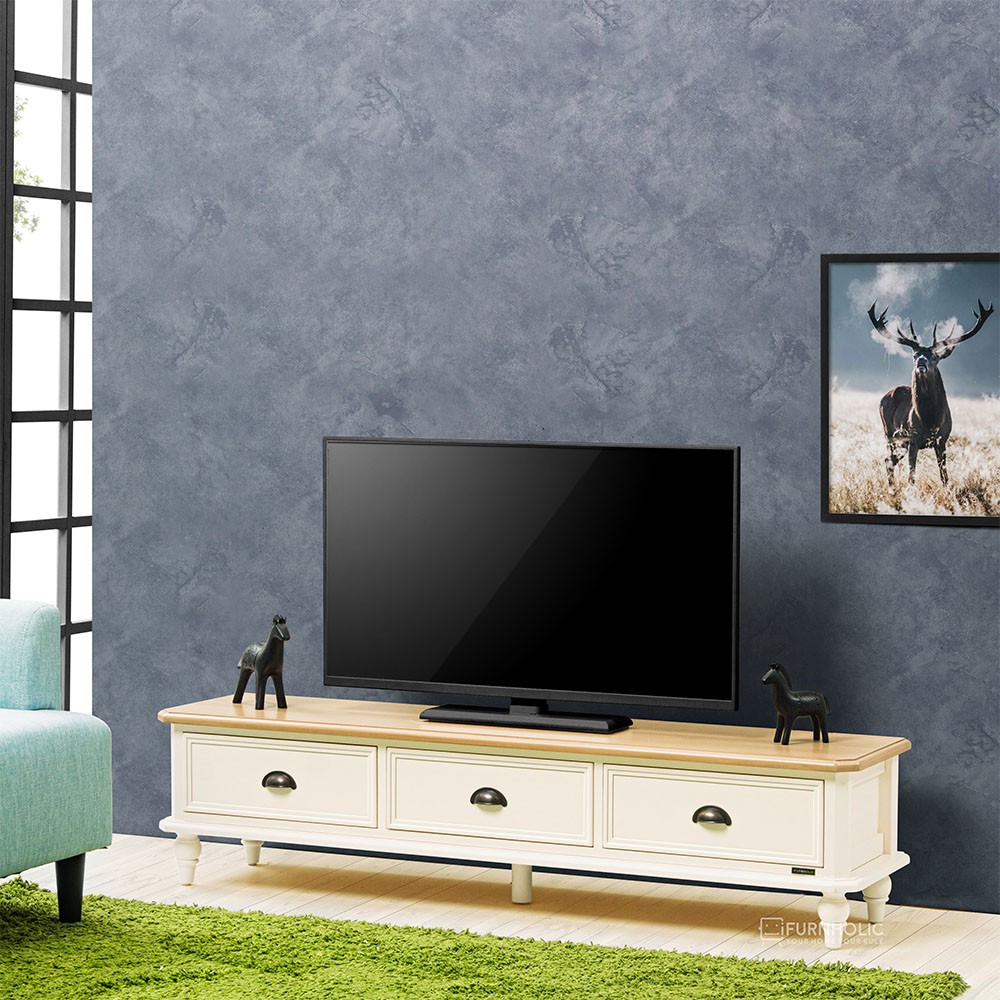 IFURNHOLIC Marsha Low TV Cabinet 150 | Meja tv Klasik Minimalis | Lemari TV Modern | Buffet TV