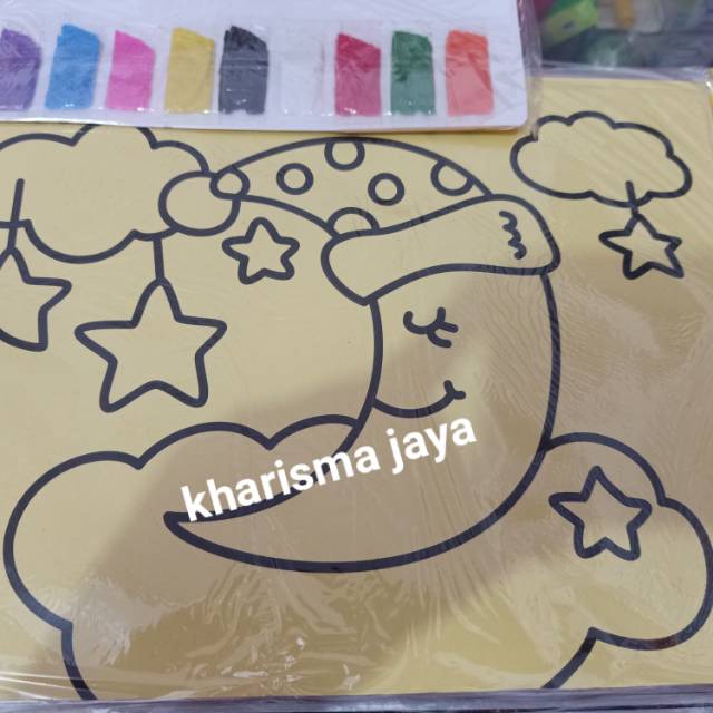 Mainan Mewarnai Gambar Pasir Besar 3pcs