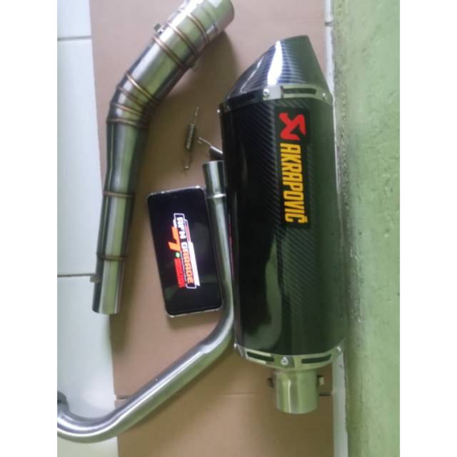 Knalpot Akrapovic Layang Carbon untuk motor R15 V1, V2, dan V3