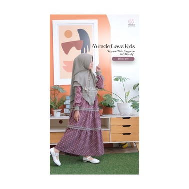 Fenuza Miracle Love Kids Gamis Only Bahan Florida Crepe