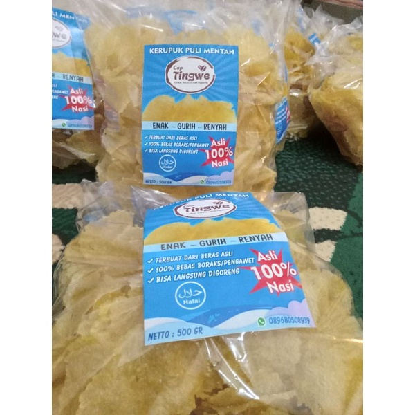 Jual Gr Kerupuk Mentah Kerupuk Puli Kerupuk Nasi Kerupuk Gendar Mentah Cap Tingwe Asli