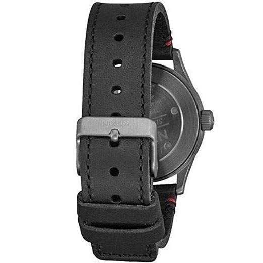 JAM TANGAN NIXON | SENTRY 38 LEATHER GUNMETAL WHITE