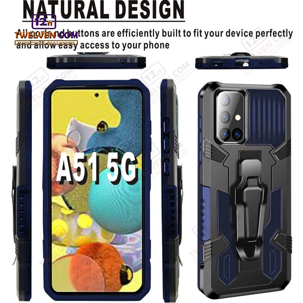 Case Shockproof Samsung A51 Armor Hardcase Stand Clip