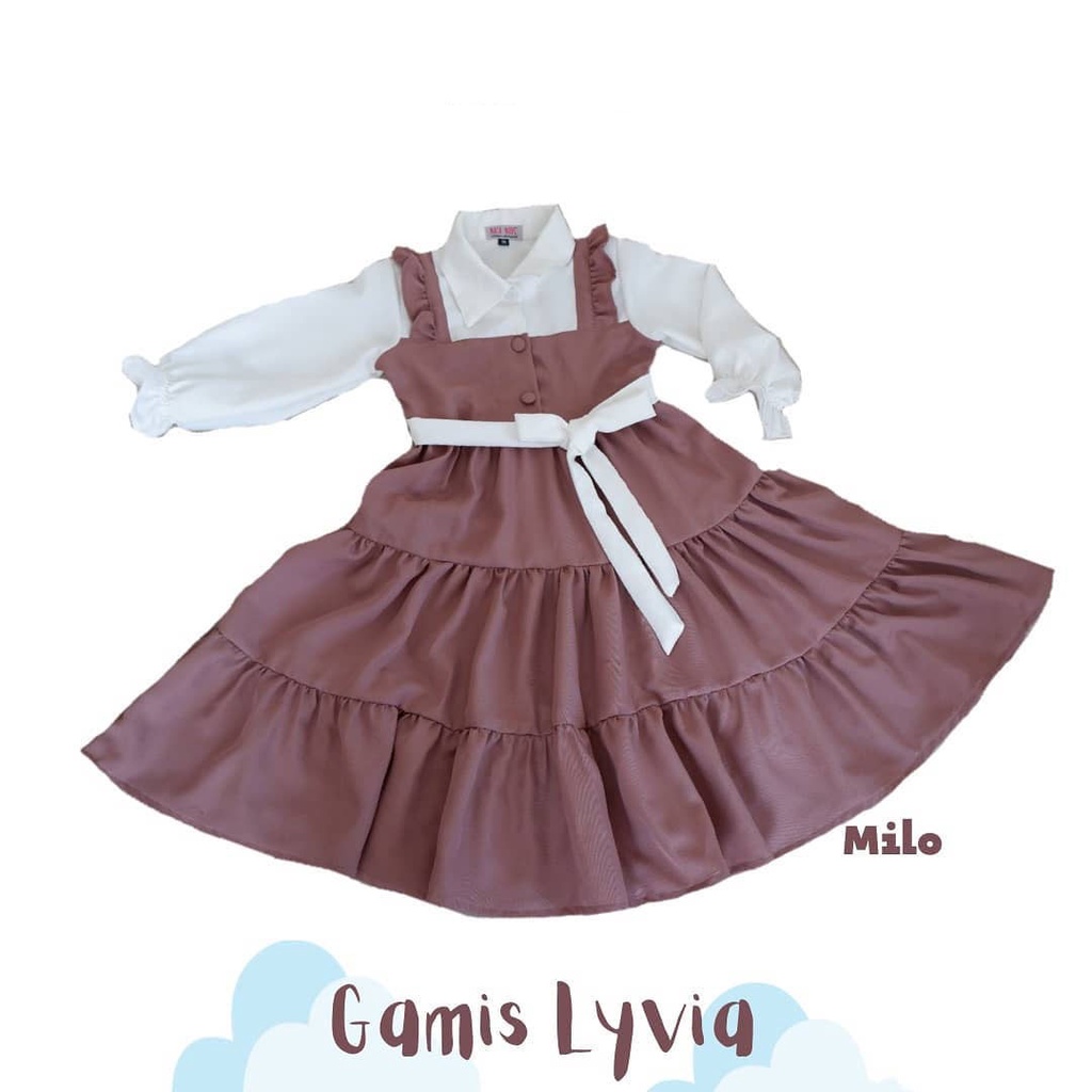 Livya Kids / Baju Livy Dress Anak / Baju Anak Perempuan Terbaru Bahan Itty Crepe Super Premium