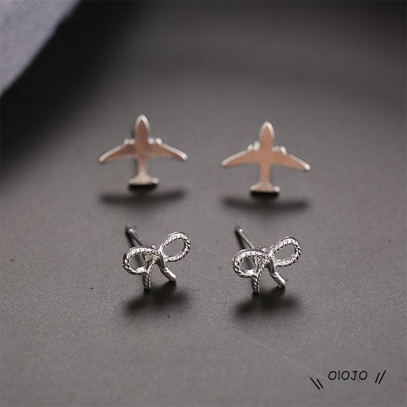 7 Pasang / Set Anting Tusuk Aneka Desain Gaya Simple Untuk Wanita