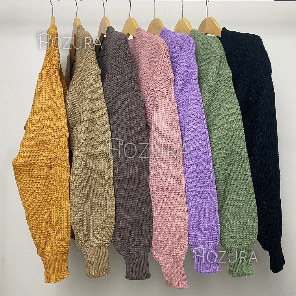 Hozura - Cardigan Sweater Rajut Wanita Selly - Kancing Wanita Kardigan Basic Outwear PREMIUM