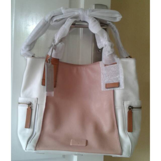 Tas fossil emerson satchel 2 tone nwt size large