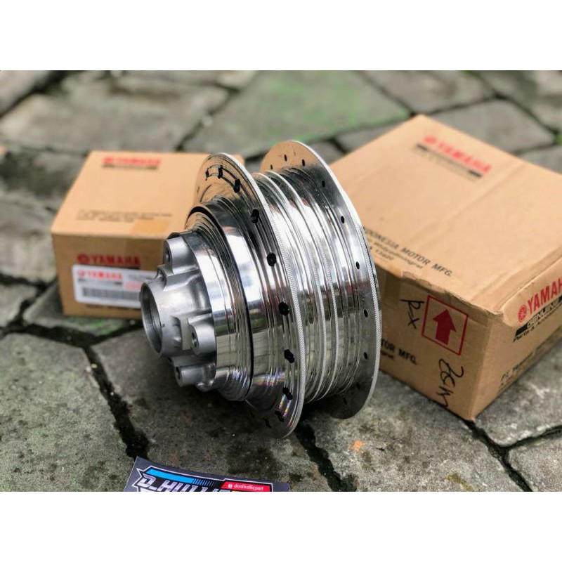 Tromol Belakang RX king original baru sudah bubut gilap cnc set napgir king/MX original bubut jg