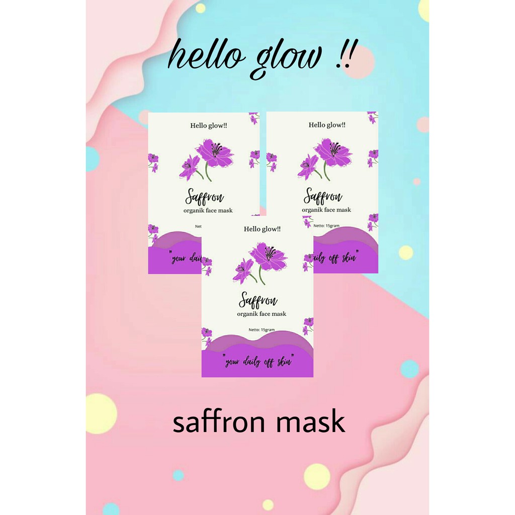 MASKER WAJAH ORGANIK / MASKER SAFRON / MASKER SAFFRON /MASKER ORGANIC / MASKER WAJAH ORGANIK