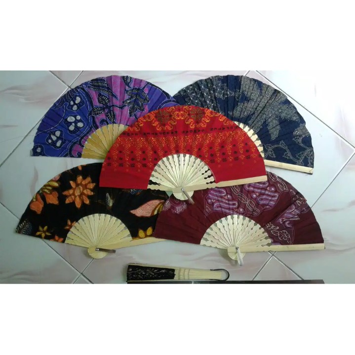 PROMO TERMURAH Souvenir Pernikahan Kipas Batik jari-jari 16 || Souvenir pernikahan kipas batik