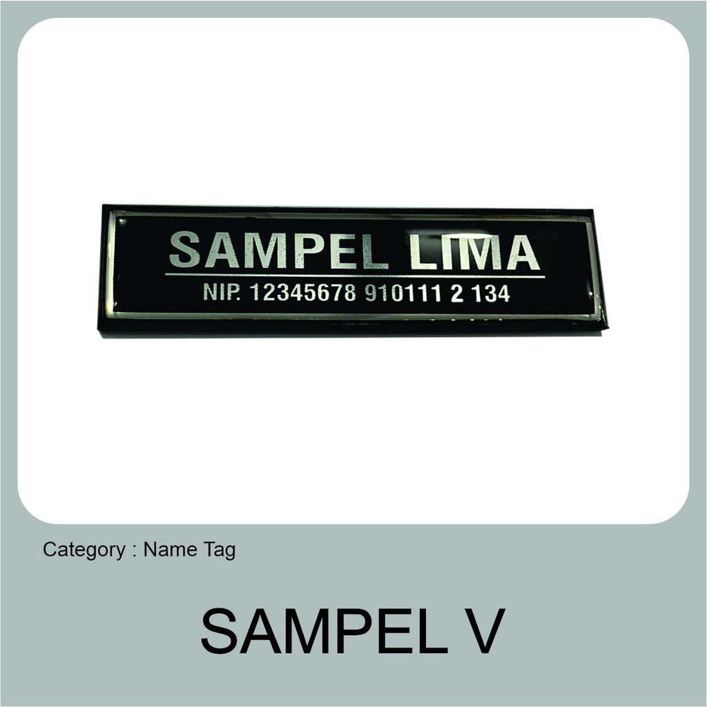 

Name Tag Akrilik Keren Cetak Custom, Cocok untuk Seragam Sampel Lima (HITAM-SILVER-SILVER)
