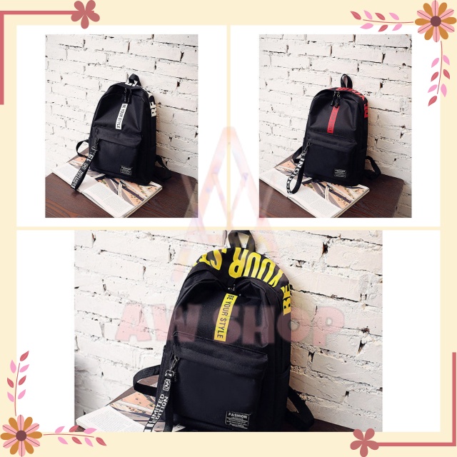 Tas Ransel Wanita &amp; Pria Tas Fashion Import Be Your Self