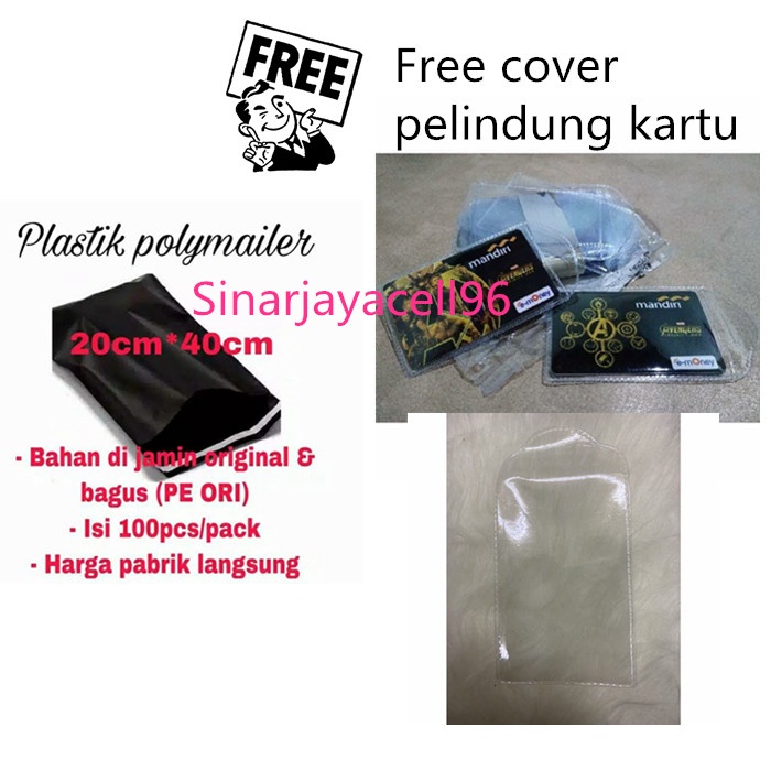 

Plastik packing olshop polymailer 20 x 40 isi (100pcs free cover kartu