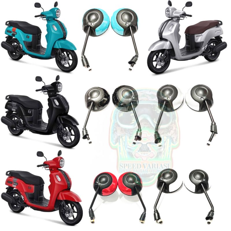 Spion Yamaha Fazzio Spion classic klasik Bulat Fazzio Batok Warna