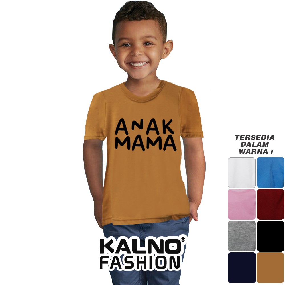 Baju Anak Print Sablon MAMA 002 - Anak Anak Umur 1 - 5 Tahun Ukuran SML Bahan Katun Polyester