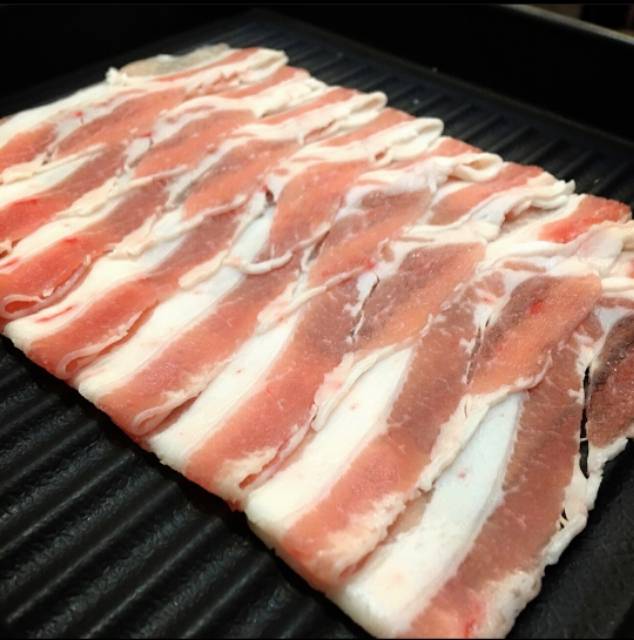 PREMIUM Pork belly slice daging babi samcan Samgyopsal 500gr IMPOR