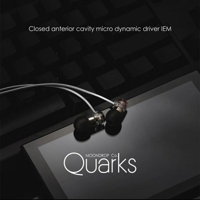 Moondrop Earphone Quarks Closed Anterior Cavity Micro Dynamic - Garansi Resmi 1 Tahun Casei