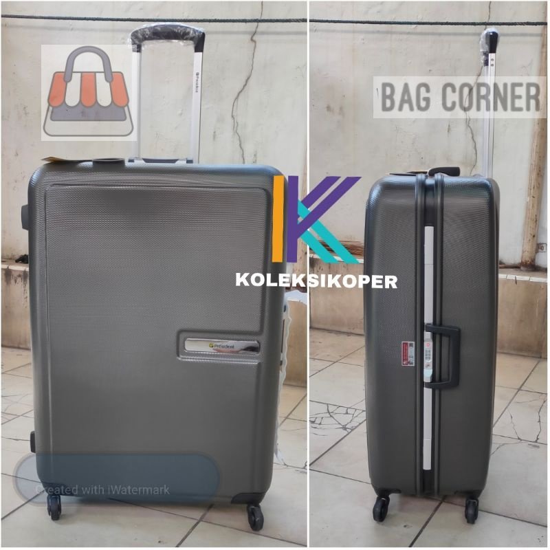 BagCorner - TAS Koper President Original Polycarbonate ukuran paling besar 28 inch