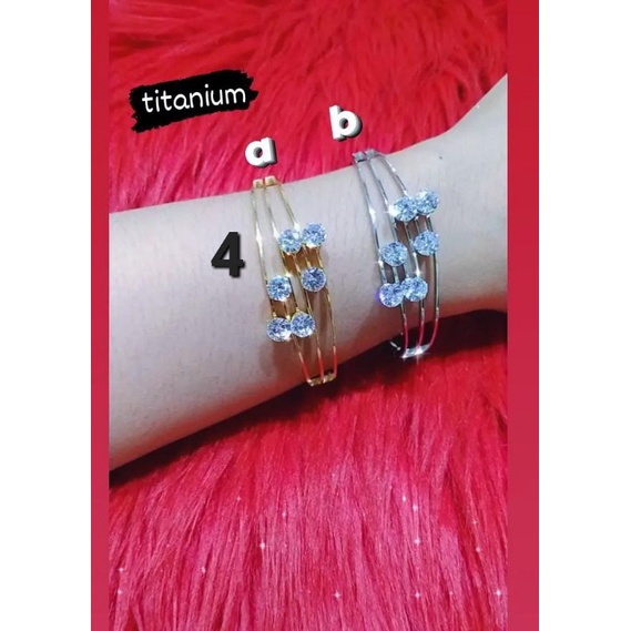 Gelang Titanium Wanita Anti Karat Ori Dewasa