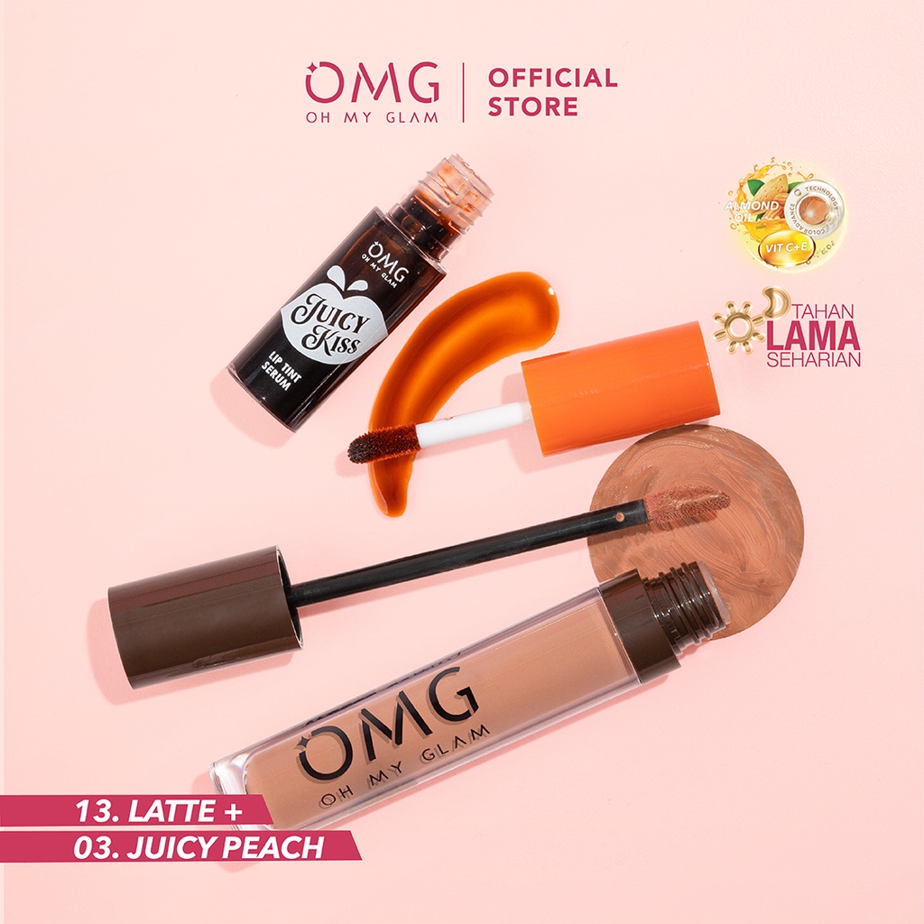 OMG Oh My Glam paket ombre lipcream dan liptint 2 pcs