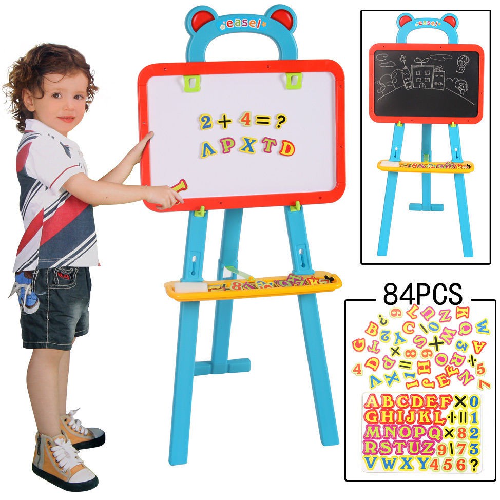 Learning Easel Papan Tulis Anak Papan Mainan Anak Puzzle Anak Wooden Toys Mainan Kayu Puzzle Huruf