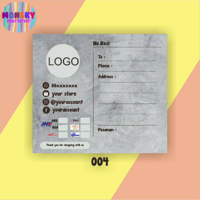 

(100 Pcs bonus 5 pcs) Pengiriman Olshop Custom / Label Pengiriman / Sticker Pengiriman Online Shop