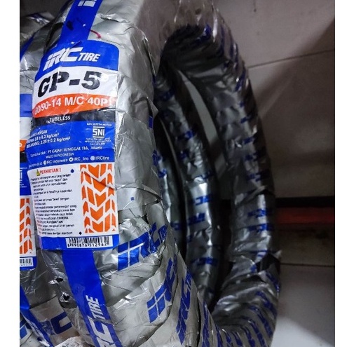 Ban IRC GP5 80/90-14 TUBELESS // Ban Motor Matic IRC GP 5 80/90-14 Tubeless Semi Trail