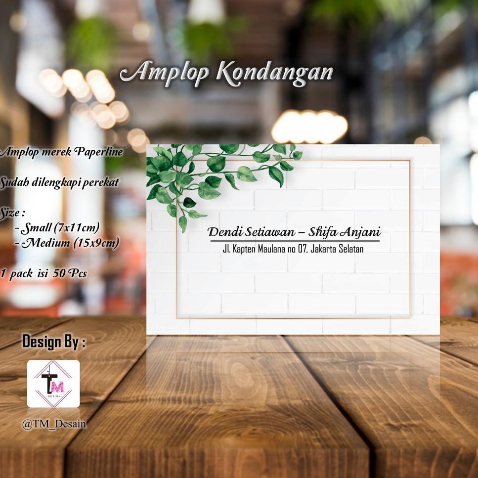 

<LaJ ✮> Kode D37 - Amplop Kondangan / Amplop Desain / Amplop Nama - @TM_Desain isi 50 pcs //Diskon lebaran