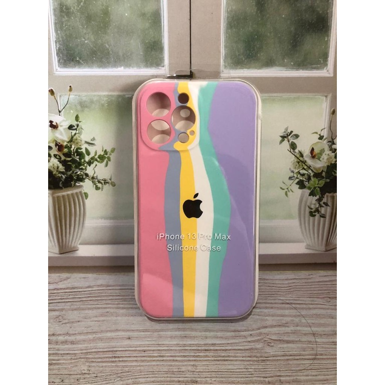 CASE IPHONE 13 PRO MAX SILIKON CASE NEW RAINBOW COVER