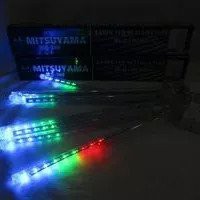 MS-360 Lampu LED Hujan Meteor RGB Color Dua Sisi 30cm Warna Warni