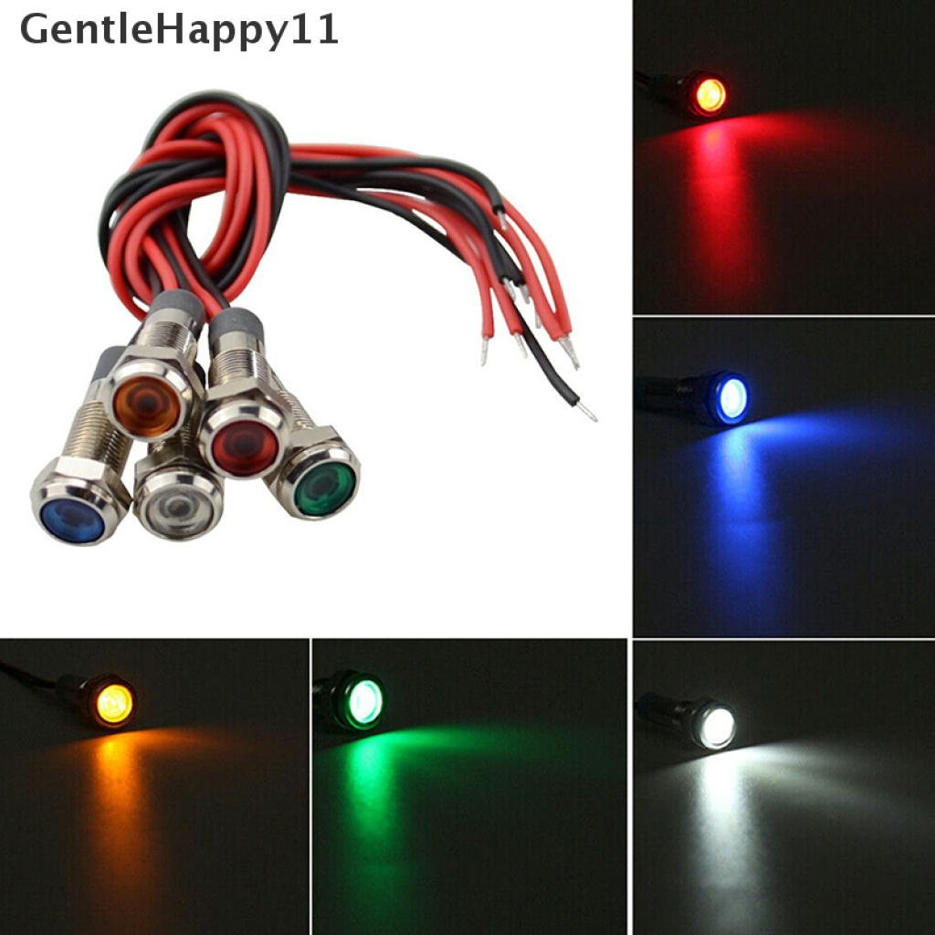 Gentlehappy 5x Mobil Perahu 12V-24V 6mm Lampu Indikator LED Dash Dashboard Panel Warning Lamp