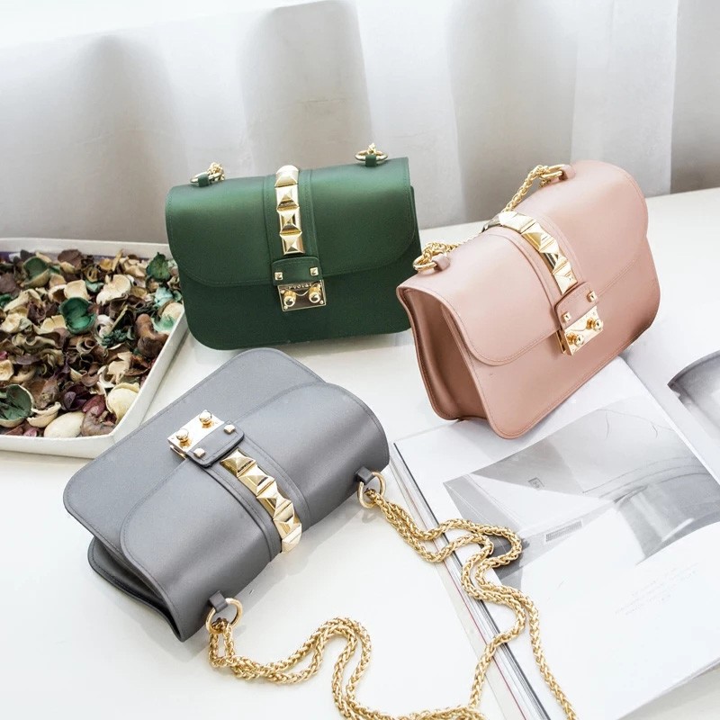 Tas Jelly Matte Diamond tas Selempang Wanita Import slingbag tas cewek Valentino Rockstar