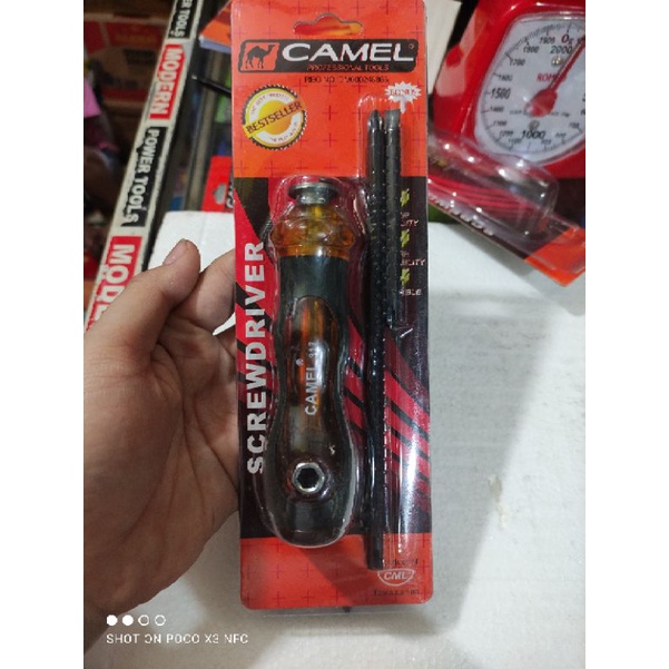 obeng bolak balik 3in1 camel