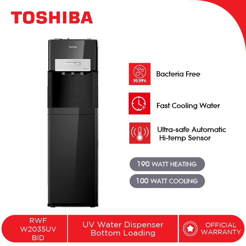 TOSHIBA Dispenser Air Galon Bawah RWF-W2035UVBID(K) Hitam