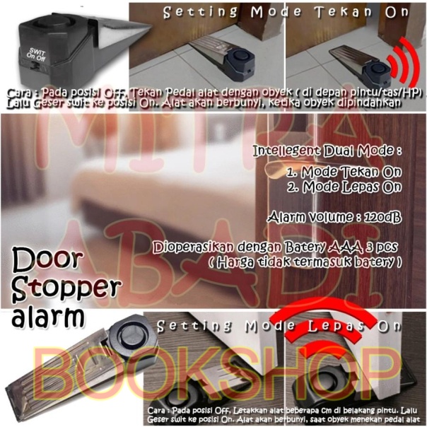 Door Stopper Alarm / Alarm Stopper Pintu 120 DB