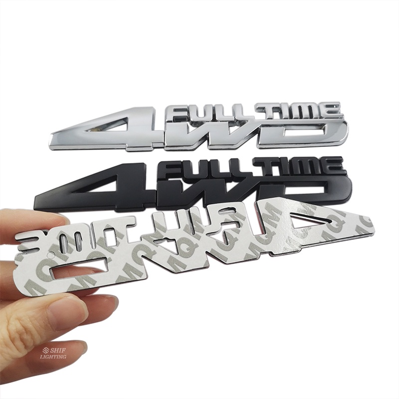 1pc Stiker Emblem Logo 4WD FULL TIME Bahan Metal Untuk Dekorasi Mobil