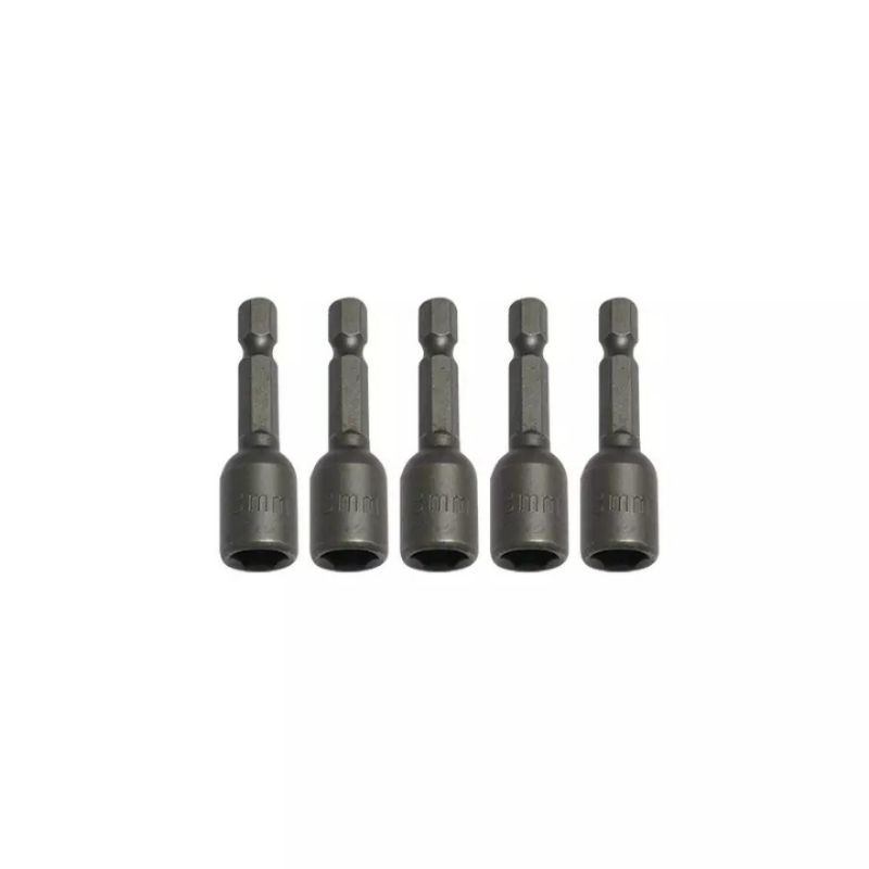 Kunci Sock Roofing Pendek Mata Sok Baut Ruping Baja Ringan 8mm x 45mm  / Magnetic Hex Socket Nut Rofing Roping