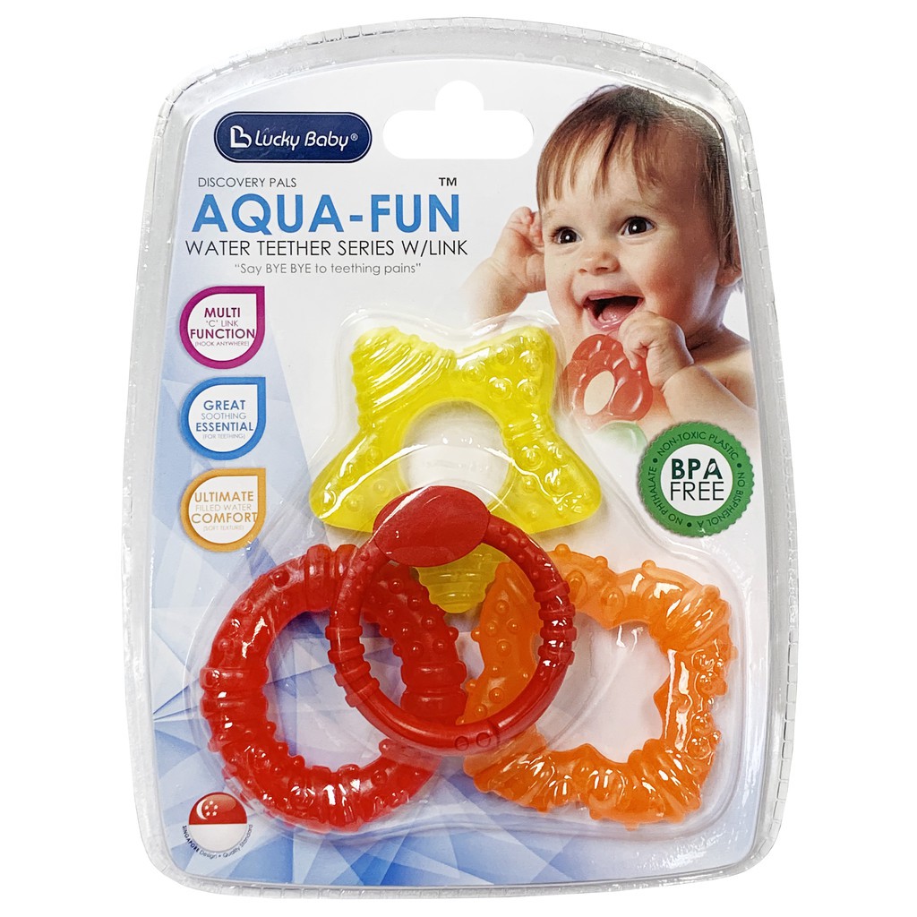 Lucky Baby Aqua Fun Teether With Link Gigitan Bayi LB1197