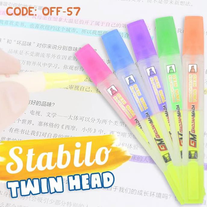 

Hemat Banget! Stabilo 2 Warna Stabillo Highlighter ATK Alat Tulis Terlaris