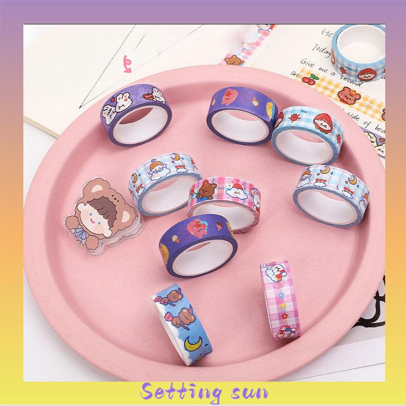 1 Pc Hewan Lucu Washi Tape Decor Masking Tape Jurnal Scrapbook Dekorasi DIY TN