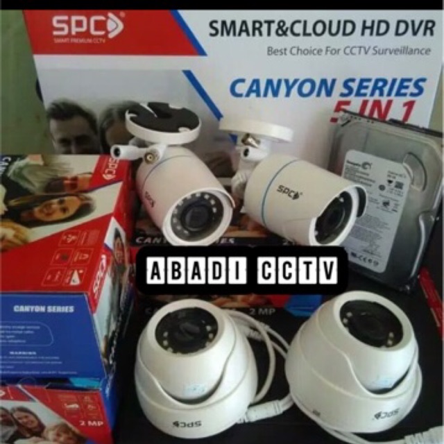 SALE PAKET CAMERA CCTV SPC 4.Channel 1080P 2.Megapixel
