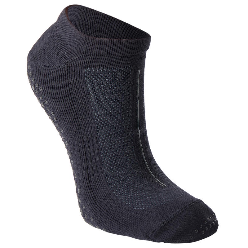 Decathlon Domyos Kaus Kaki Olahraga Anti Selip Pilates Pria - Hitam - 8562654